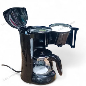 Miyako CM-325 Electric Coffee Maker | 650W Auto-Off Machine with Glass Jug, Overheat Protection & Keep-Warm Non-Stick Plate | 6–8 Cup Capacity, Black